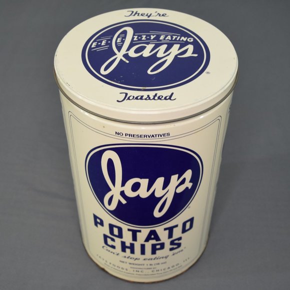 National Can Kitchen Vintage Jays Potato Chips National Can Tin